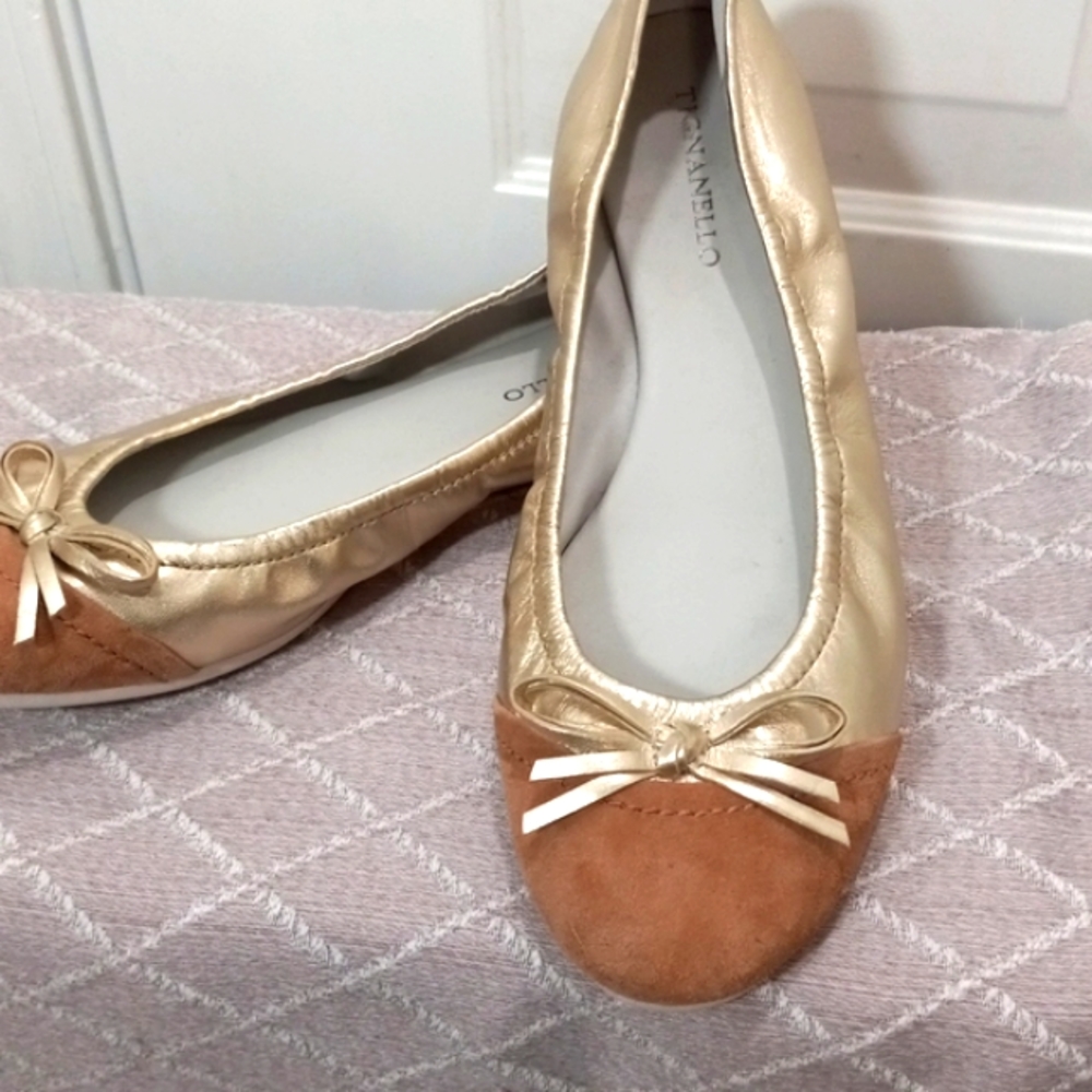 Tignanello Ballet Slip Ons Sz 9 Leather upper